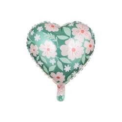 Balon foliowy Serce w kwiaty 45cm