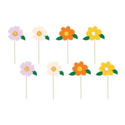 Toppery na tort kwiaty 13cm 8szt - 1