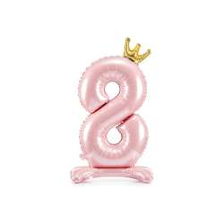 Stojący balon foliowy 8 jasny róż 84cm
