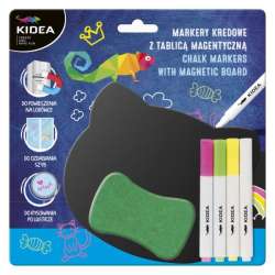 Zestaw markery kredowe z tablicą magentyczną Kidea (DERF.ZMKTMKA) - 1