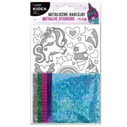 Metaliczne naklejki zestaw kreatywny Unicorn KIDEA (DERF.MNZKUKA) - 1