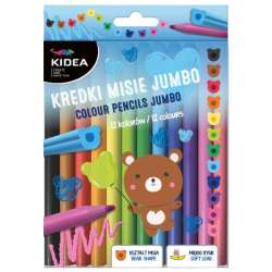 Kredki Misie Jumbo 12 kolorów Kidea Derform (DERF.KMJ12KKA)