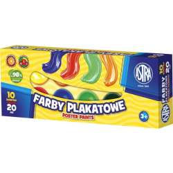 Farby plakatowe 10 kolorów 20ml ASTRA (301115004) - 1