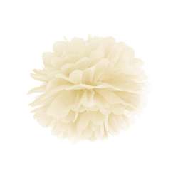 Pompon bibułowy kremowy 35cm