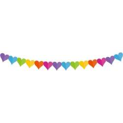 Girlanda papierowa Kolorowe serduszka 360cm - 1