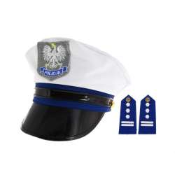 Czapka policjanta z pagonami