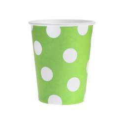 Kubeczki papierowe pistacjowe groszki 270ml 6szt - 1
