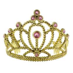 Diadem księżniczki z różowymi perłami - 1