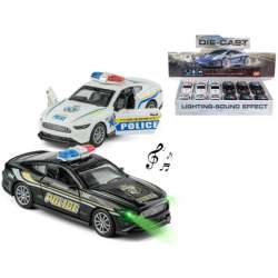 Auto metalowe Policja (światło + dźwięk) A-0167 p12 mix cena za 1szt (A-0167 CHT5602G25)