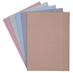 Teczka z gumką soft touch pastelowa MIX - 1