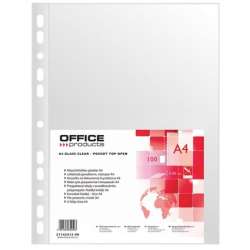 Koszulki na dokumenty A4 OFFICE PRODUCTS PP krystaliczne 50mikronów op100szt. (21142415-90 MP)