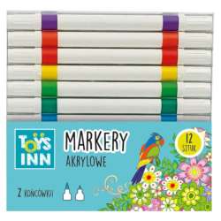 Markery akrylowe 12 kolorów 2 końcówki 9162 STNUX (STN 9162)