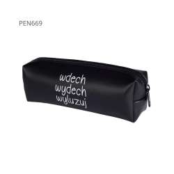 Piórnik jednokomorowy czarny - wdech wydech wyluzu - 1