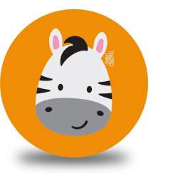 Piłka PVC Sportox Kids 230mm - Zebra - 1
