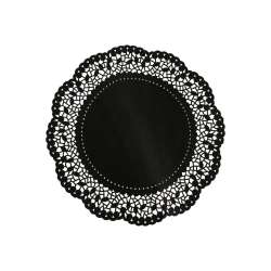 Serwetka dekoracyjna czarna 36cm 6szt