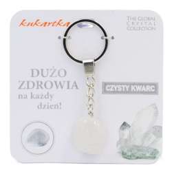 Brelok Dużo zdrowia czysty kwarc