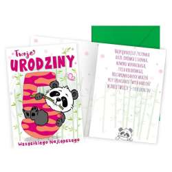 Karnet B6 Urodziny 5 panda