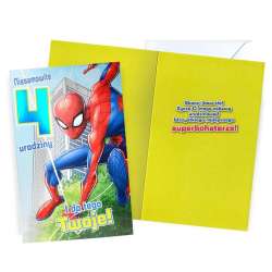 Karnet Urodziny 4 Spider-Man - 1