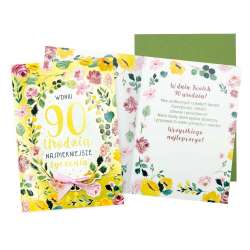 Karnet B6 Urodziny 90 (kwiaty) - 1