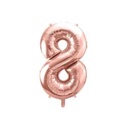 Balon foliowy 8 86cm różowe złoto