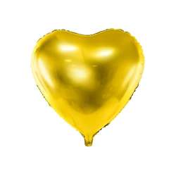 Balon foliowy Serce 45cm złoty - 1