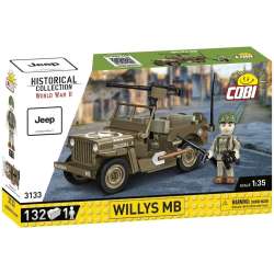 COBI 3133 Historical Collection WWII Willys MB 132 klocki (COBI-3133)