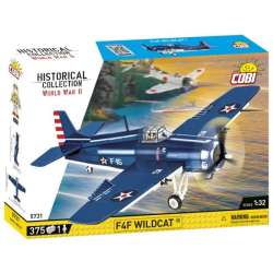 COBI 5731 Historical Collection WWII Samolot myśliwski pokładowy US Navy Grumman F4F Wildcat 375 klocków (COBI-5731)