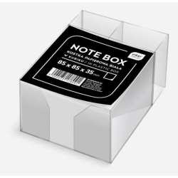 Kostka papierowa 85x85x35mm biała w kubiku (5902277178091)
