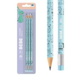 Ołówek 3szt Bebe Kids Pastel (5902277288868) - 1