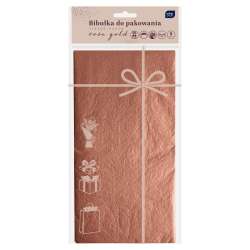 Bibułka do pakowania 50x70cm 5 arkuszy rose gold - 1