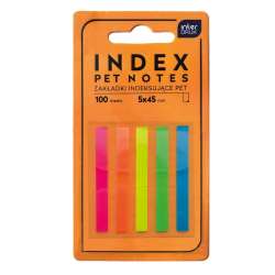 Zakładki indeksujące paski 5x45mm Pet neon - 1