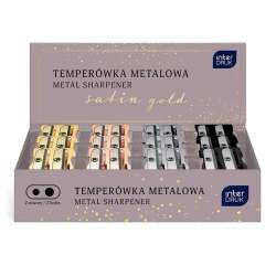 Temperówka podwójna metal Satin Gold (24szt)