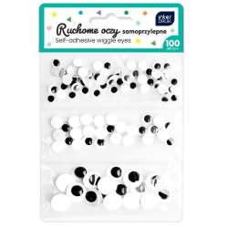 Oczy ruchome samoprzylepne 100szt