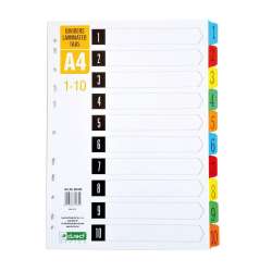 Przekładki kartonowe 1-10 index laminowany D.RECT - 1