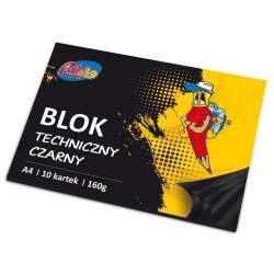 Blok techniczny A4 160g 10 kartek czarny