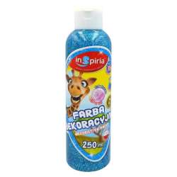 Farba dekoracyjna brokat niebieska 250ml