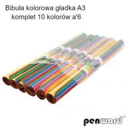Bibuła kolorowa gładka A3 10 kolorów 6szt (5902557432608)