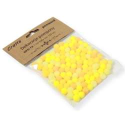 Dekoracje pompony 1cm mix żółty 120szt - 1
