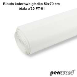 Bibuła kolorowa gładka biała 50x70cm 30 arkuszy