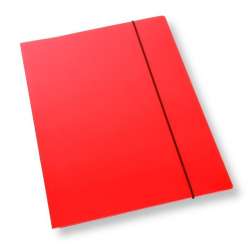 Teczka A4 z gumką lakier czerwona 350gsm (10szt) - 1