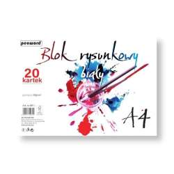 Blok rysunkowy A4 biały 80g 20 kartek