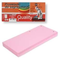 Przekładki do segregatora 100szt pink - 1