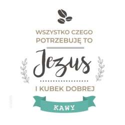Podstawka korkowa - Jezus i kubek kawy - 1