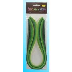 Paski do quillingu 5mmx50cm zielone 100szt