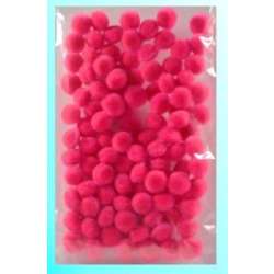 Pompony pink 10mm 100szt