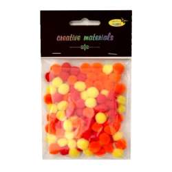 Pomopny akrylowe żółto-pomar-czerwona 10mm 100szt - 1