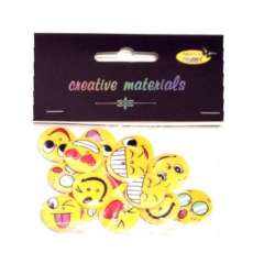 Guziki ozdobne Emoji 20mm 15szt