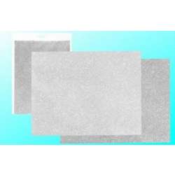 Karton brokatowy obustronny srebrny 23x33cm 5 ark