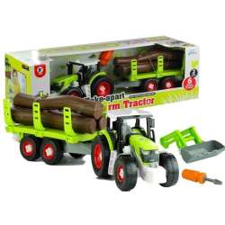 Rozkręcany traktor z przyczepą z drewnem 43cm - 1