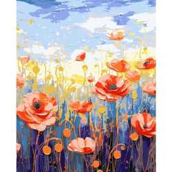 Malowanie po numerach 40x50cm Maki